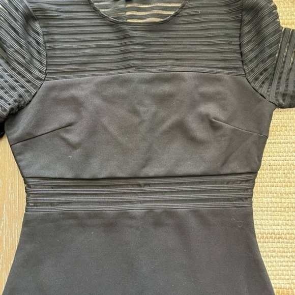 Lulu’s Mini Bodycon Black Dress with Mesh Elements - Picture 6 of 14